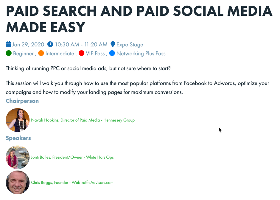 image of Paid search speaking banner