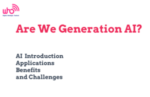 Cover slide of presentation deck, Are We Generation AI?
